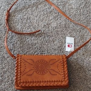 Buckle crossover purse